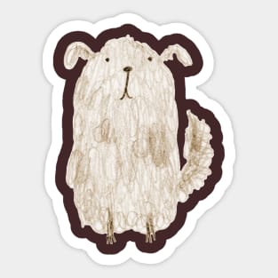 Fluffy Dog Sticker